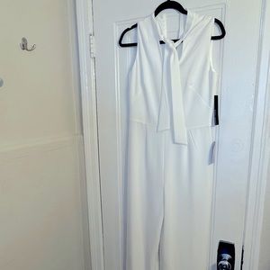 Maggy London white jumpsuit new with tags